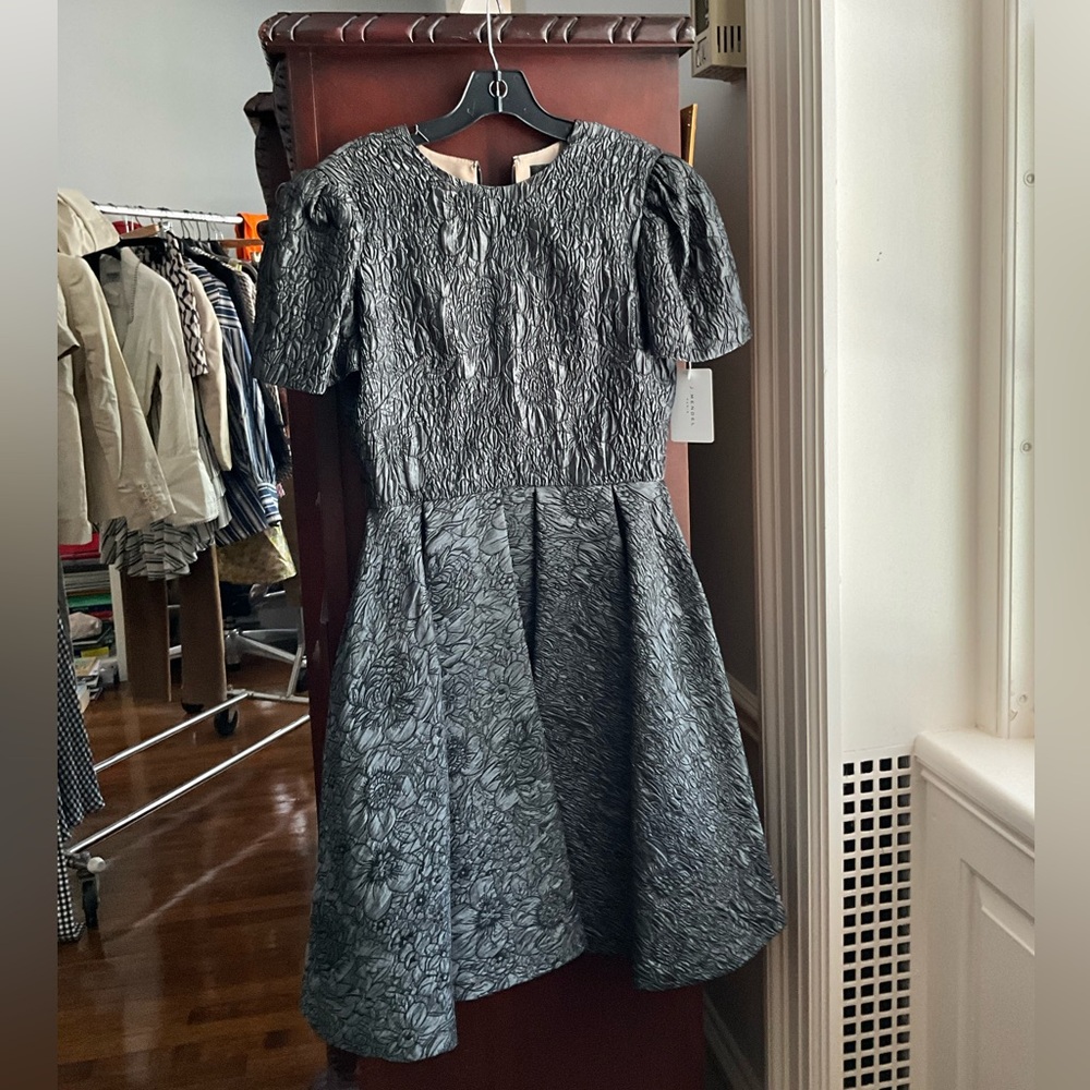Grey Metallic Short Dress NWT